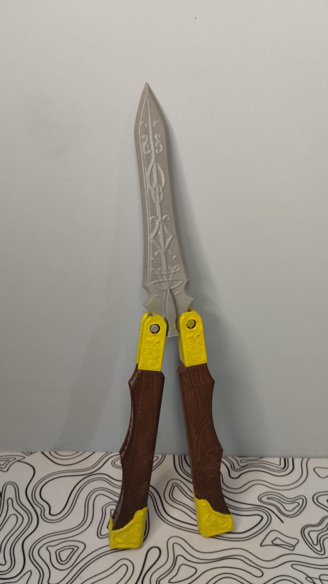 Özel Motifli Kelebek Bıçak