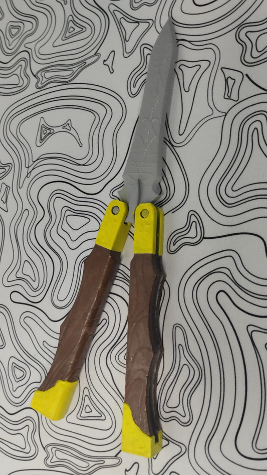 Özel Motifli Kelebek Bıçak