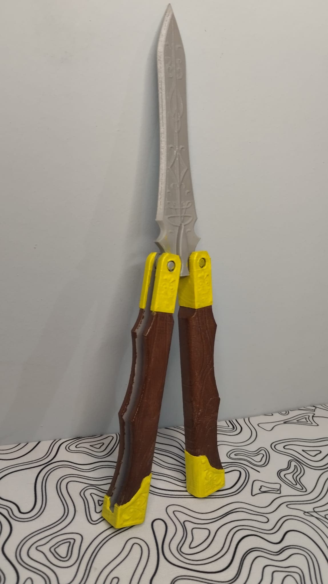 Özel Motifli Kelebek Bıçak