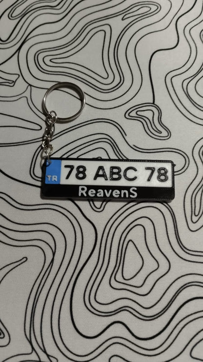 Kişiye Özel Araba Plaka Anahtarlığı