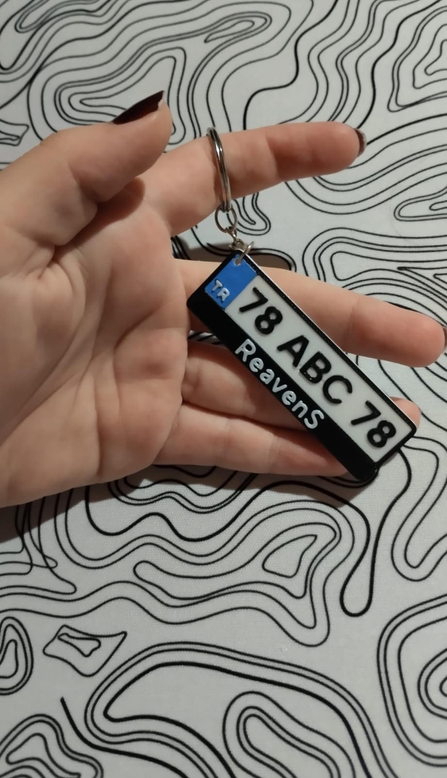 Kişiye Özel Araba Plaka Anahtarlığı