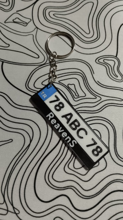 Kişiye Özel Araba Plaka Anahtarlığı