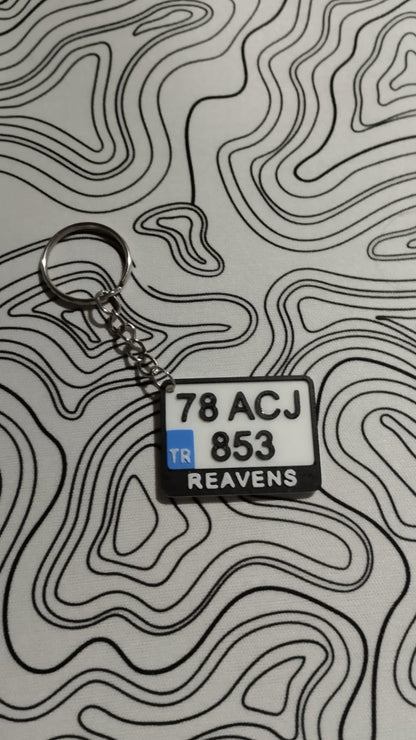 Kişiye Özel Motor Plaka Anahtarlığı