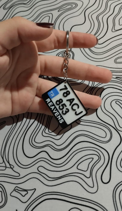 Kişiye Özel Motor Plaka Anahtarlığı